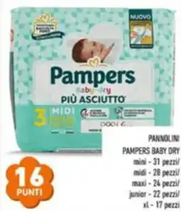 Conad Pannolin pampers baby dry offerta