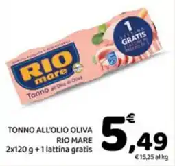 Conad Tonno all'olio oliva RIO MARE offerta