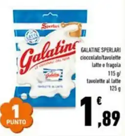 Conad Galatine sperlari cioccolato/tavolette latte e fragola/ tavolette al latte offerta