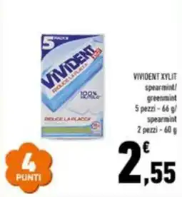Conad Vivident xylit spearmint! greenmint/ spearmint offerta