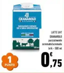 Conad Latte uht granarolo parzialmente scremato/scremato offerta