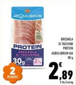 Conad Bresaola di tacchino protein aequilibrium AIA offerta