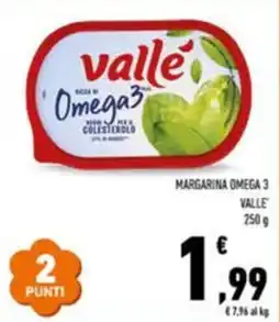 Conad Margarina omega 3 valle offerta