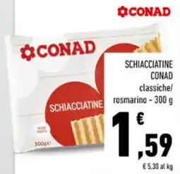 Conad Schiacciatine conad classiche/rosmarino offerta
