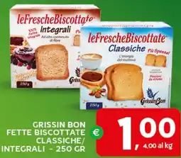 Extra Supermercati Grissin bon fette biscottate € classiche/ integrali offerta