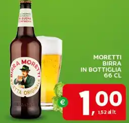 Extra Supermercati Moretti birra in bottiglia offerta