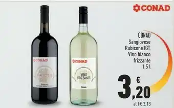 Conad Superstore Conad sangiovese rubicone igt vino bianco offerta