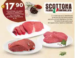 Extra Supermercati Scaloppine/colarda/ pezzo a cannella/ cotolette di scottóna 100% italiana di filiera certificata al kg offerta