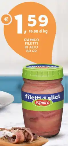 Extra Supermercati D'amico filetti di alici offerta