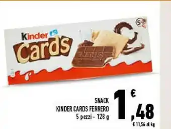 Conad City Snack kinder cards offerta