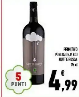 Conad City Notte rossa - primitivo di puglia igp 750 g(ml) offerta