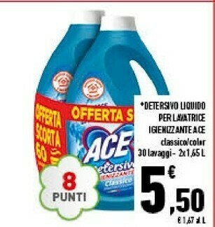 Conad Superstore Ace detersivo liquido per lavatrice igienizzante offerta
