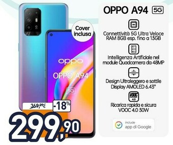 Unieuro A94 5g a94 16,3 cm (6.43") doppia sim usb tipo-c 8 gb 128 gb 4310 mah blu offerta