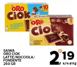 Extra Supermercati Saiwa oro ciok latte/nocciola/ fondente offerta