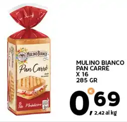 Extra Supermercati Mulino bianco pan carre x16 offerta