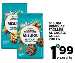 Extra Supermercati Misura privolat frollini al cacao/ gocce offerta