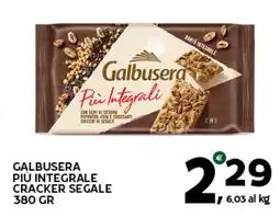 Extra Supermercati Galbusera più integrale cracker segale offerta