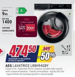 Trony AEG LAVATRICE LR8H94GBY offerta