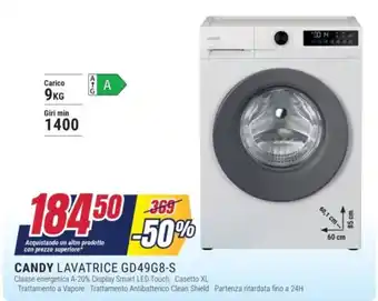 CANDY LAVATRICE GD49G8-S