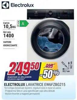 Trony ELECTROLUX LAVATRICE EW6FZBG215 offerta