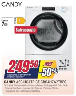 Trony CANDY ASCIUGATRICE CRO4H7A2TBES offerta