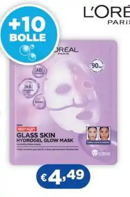 Acqua & Sapone L'Oréal Paris Revitalift Glass Skin Hydrogel Glow Mask offerta