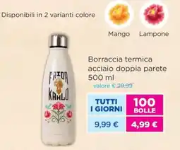 Acqua & Sapone Borraccia termica acciaio doppia parete 500 ml offerta
