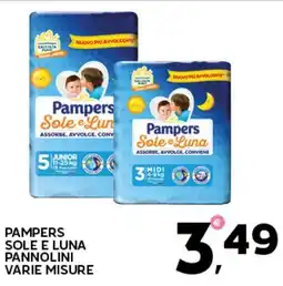 Extra Supermercati Pampers sole e luna pannolini offerta