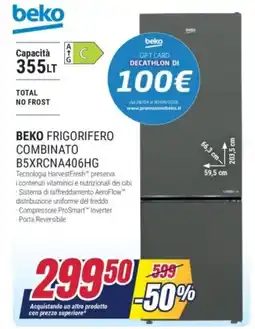 Trony BEKO FRIGORIFERO COMBINATO B5XRCNA406HG offerta