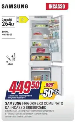 Trony SAMSUNG FRIGORIFERO COMBINATO DA INCASSO BRB80F26BD offerta