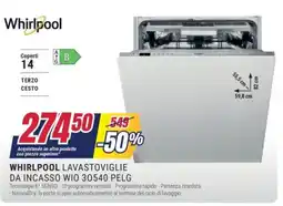 Trony WHIRLPOOL LAVASTOVIGLIE DA INCASSO WIO 30540 PELG offerta