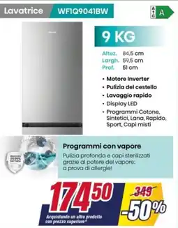 Trony Hisense Lavatrice WF1Q9041BW offerta