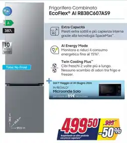 Trony SAMSUNG Frigorifero Combinato EcoFlex Al RB38C607AS9 offerta