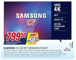 Trony SAMSUNG TV LED 98" UE98DU9070UXZT offerta