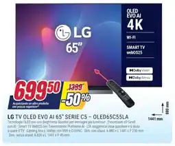 Trony LG TV OLED EVO AI 65" SERIE C5 - OLED65C55LA offerta