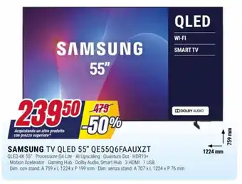 SAMSUNG TV QLED 55" QE55Q6FAAUXZT