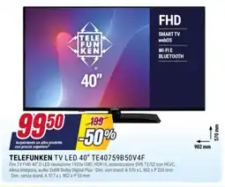 Trony TELEFUNKEN TV LED 40" TE40759B50V4F offerta