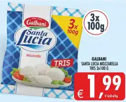 Deco Supermercati Galbani santa lucia mozzarella tris offerta