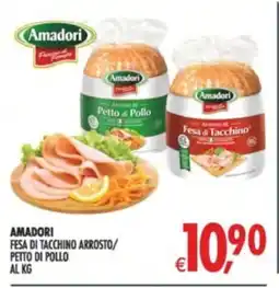 Deco Supermercati Amadori fesa di tacchino arrosto/ petto di pollo offerta