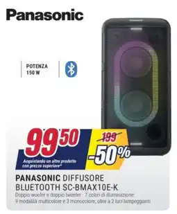 Trony PANASONIC DIFFUSORE BLUETOOTH SC-BMAX10E-K offerta