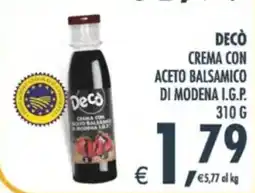 Deco Supermercati Decò crema con aceto balsamico di modena I.G.P. offerta