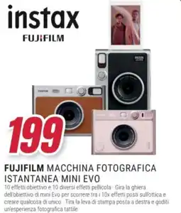 Trony Instax fujifilm fujifilm macchina fotografica istantanea mini evo offerta