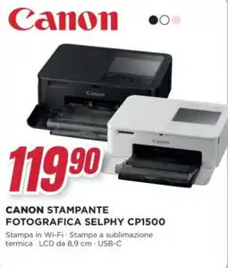 Trony CANON STAMPANTE FOTOGRAFICA SELPHY CP1500 offerta