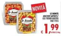 Deco Supermercati Le bontà arachidi saporite/ ceci tostati gustosi offerta
