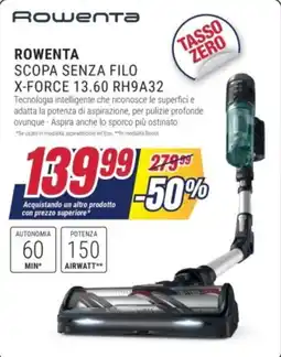 Trony ROWENTA SCOPA SENZA FILO X-FORCE 13.60 RH9A32 offerta