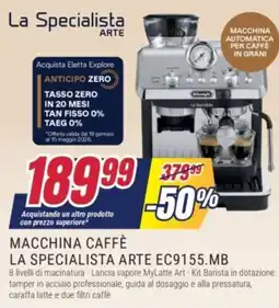 Trony MACCHINA CAFFÈ LA SPECIALISTA ARTE EC9155.MB offerta