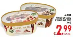 Deco Supermercati Algida carte d'or gelato affogato offerta