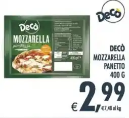 Deco Supermercati Decò mozzarella panetto offerta