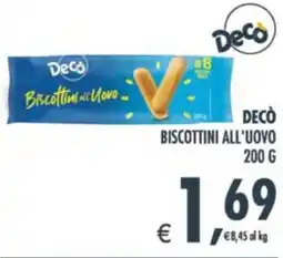 Deco Supermercati Decò biscottini all'uovo offerta