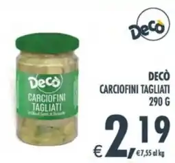 Deco Supermercati Decò carciofini tagliati offerta